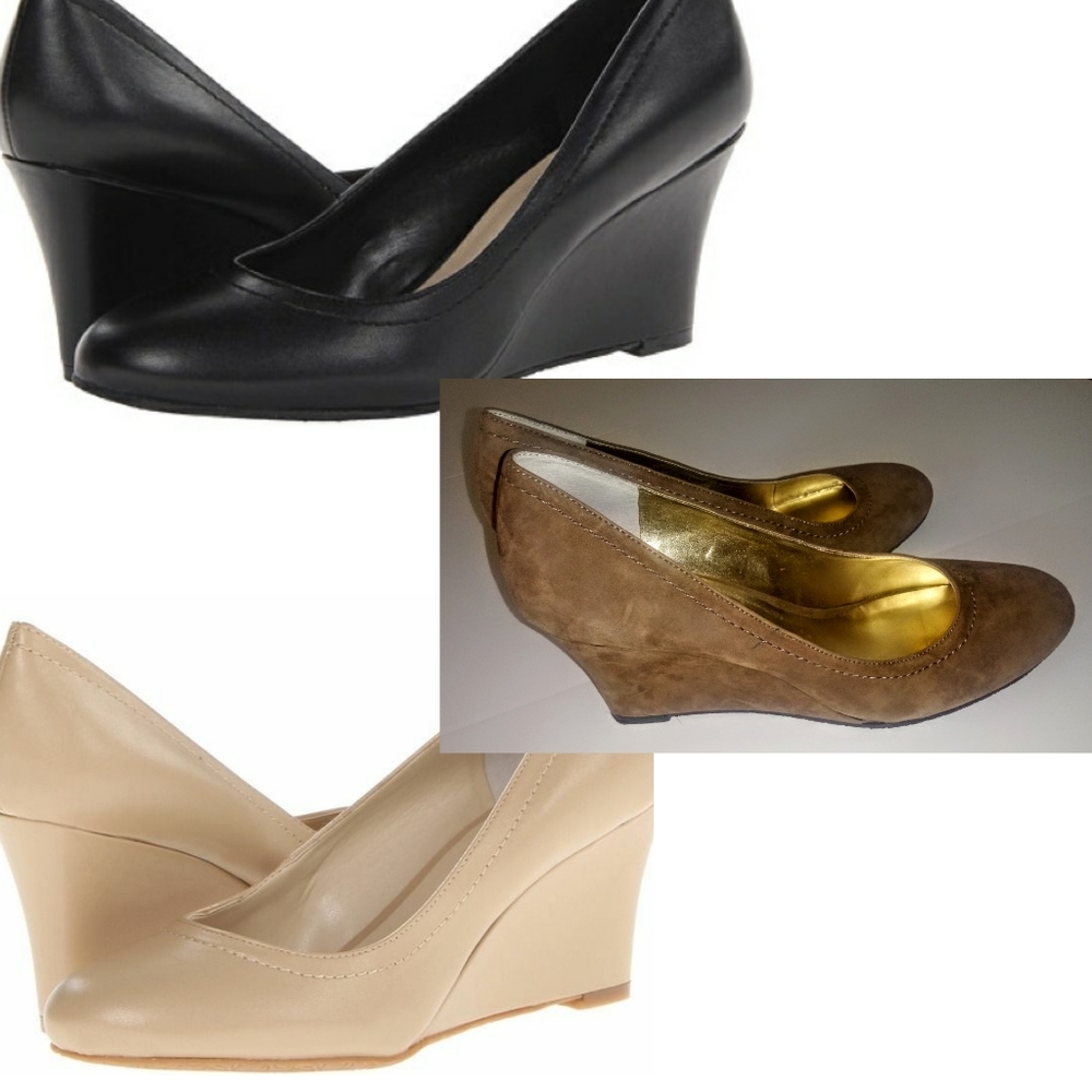 Nine West Suede Kosta Wedge Heels
